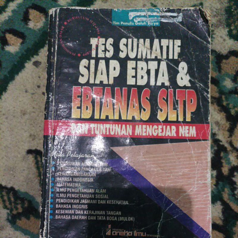 buku lawas tes sumatif siap ebta dan ebtanas SLTP
