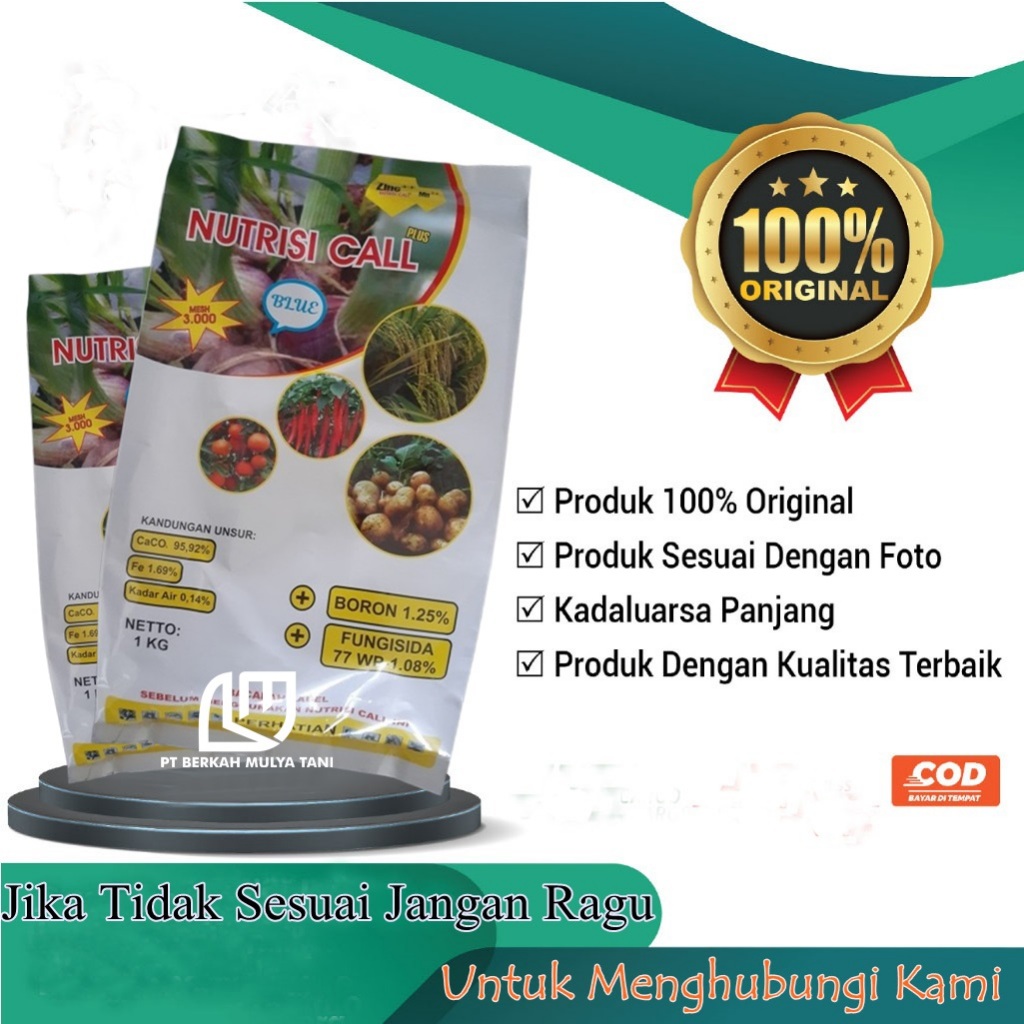 Nutrisi Call Plus Blue Pupuk Kalsium Boron + Fungisida Anti Perontok Bunga Buah