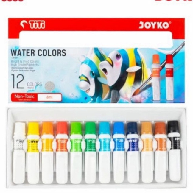 

Potongan Joyko Water Colors Cat Air isi 12 warna