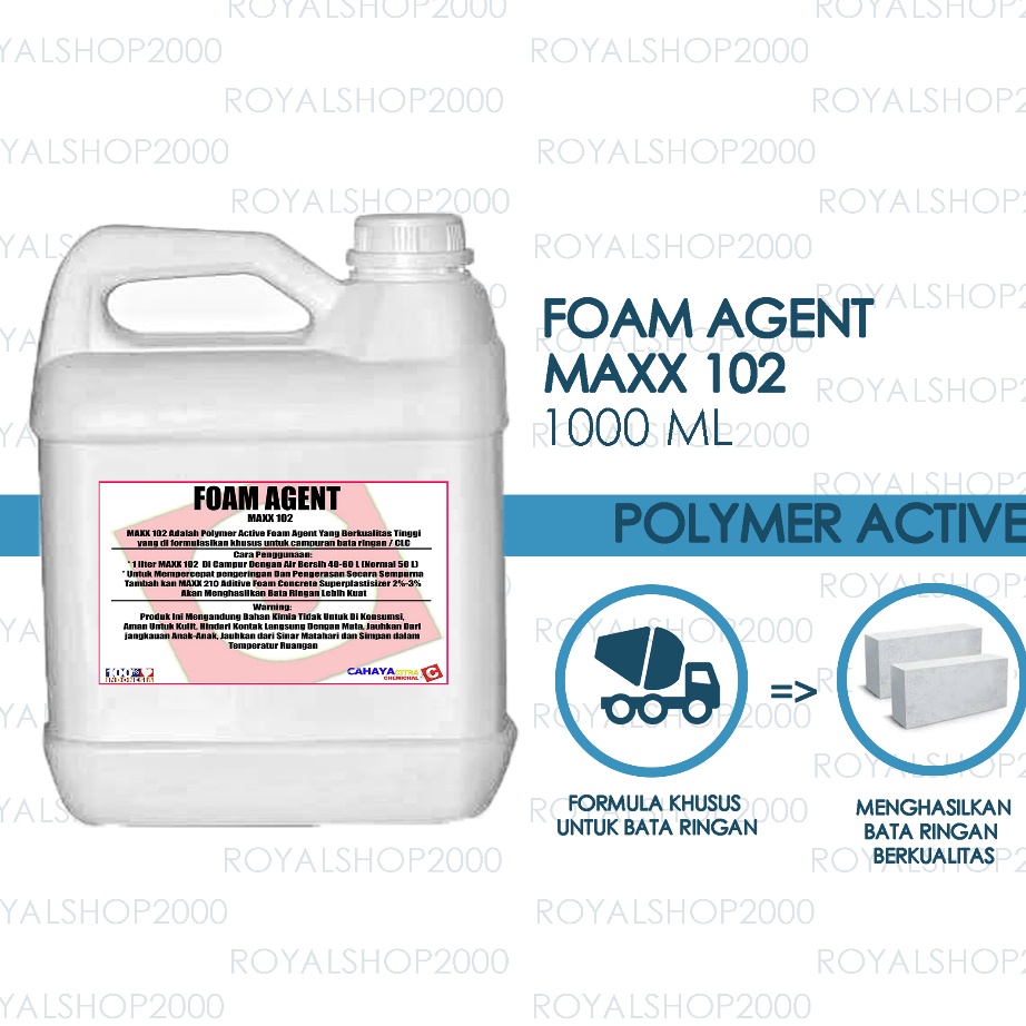 KUALITAS TANPA KOMPROMI MAXX 12 CLC  PEMBUAT BUSA BATA RINGAN 1kg FOAMING AGENT FOAM cellular lightw