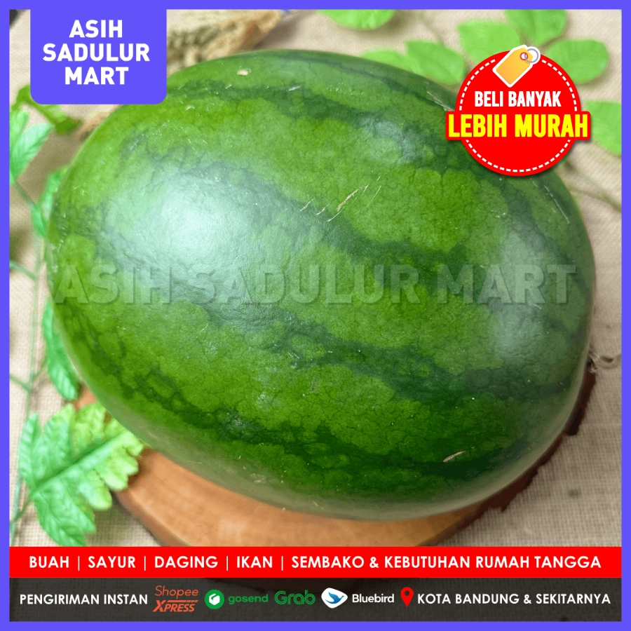 

Semangka Utuh (+-4kg) 1 Buah Manis & Segar Promo Bandung | Asih Sadulur Mart