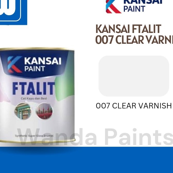 

Terbaik CAT FTALIT CLEAR VARNISH TRANSPARAN 1 KG