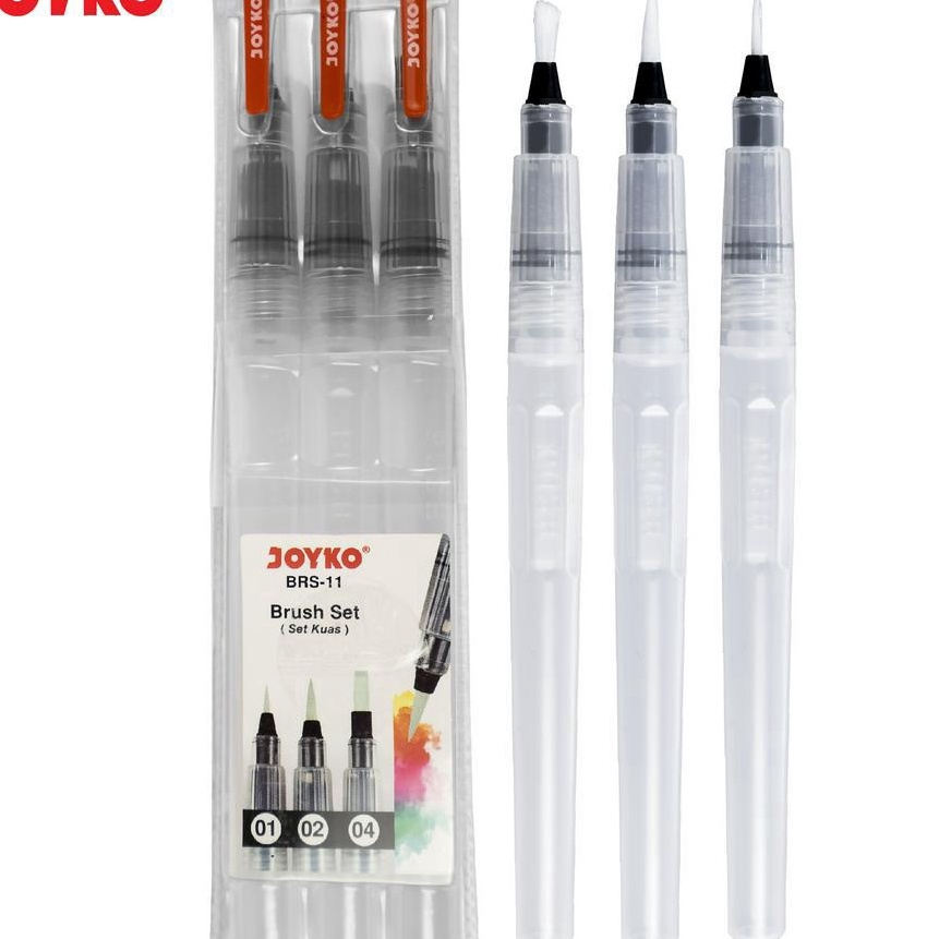 

Price Brush Set Alat Lukis Kuas Cat Air Poster Acrylic Joyko BRS11