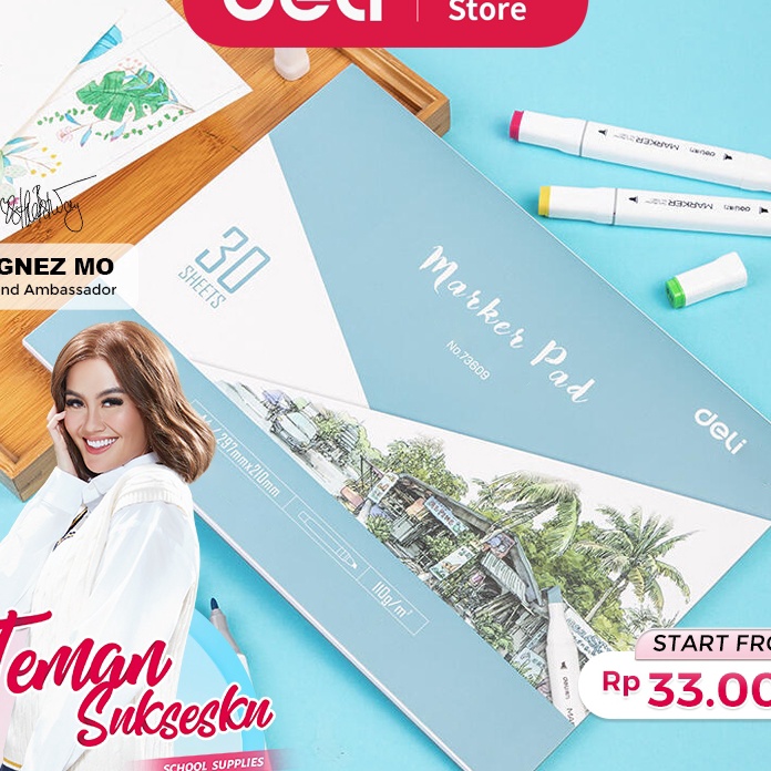 

KI3 Deli Marker Pad Drawing Paper Sketchbook Buku Gambar Untuk Spidol Warna 3 Lembar 7369 7361