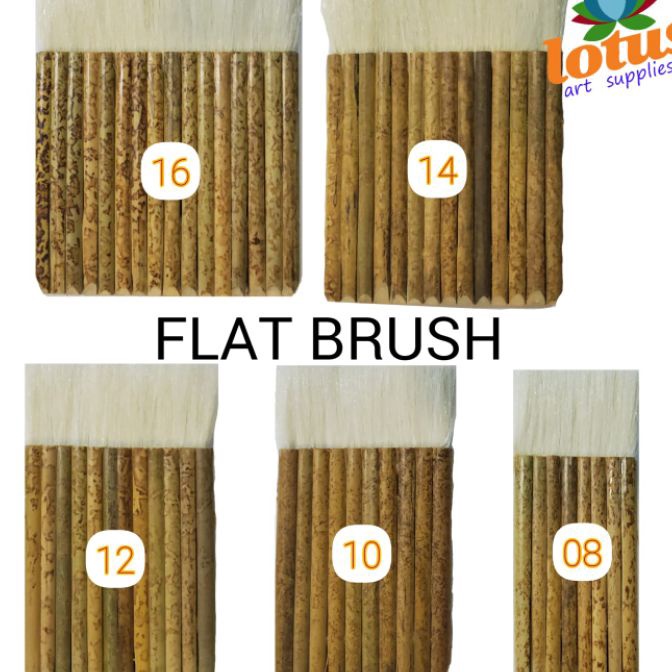 

Kilat Lotus Bamboo Flat Brush Kuas Bambu Sejajar