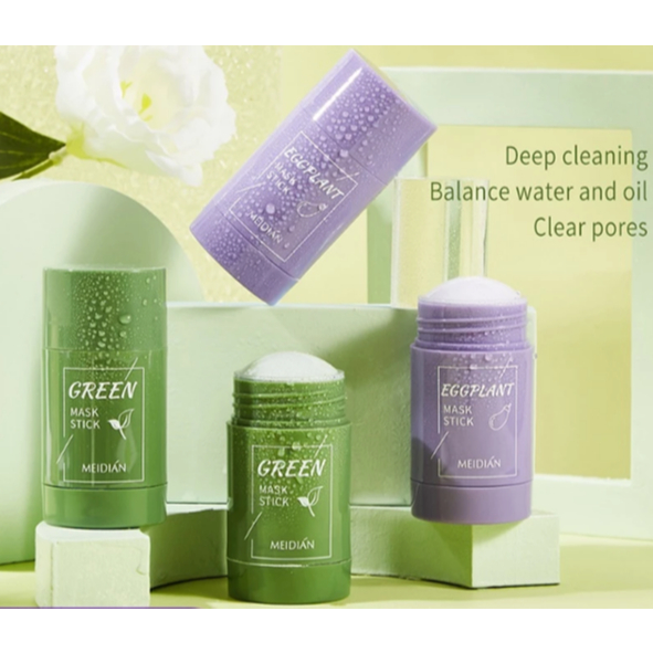 bop ORIGINAL MEIDIAN ASLI wangi aroma green tea stick dan eggplant stick mask oil masker wajah