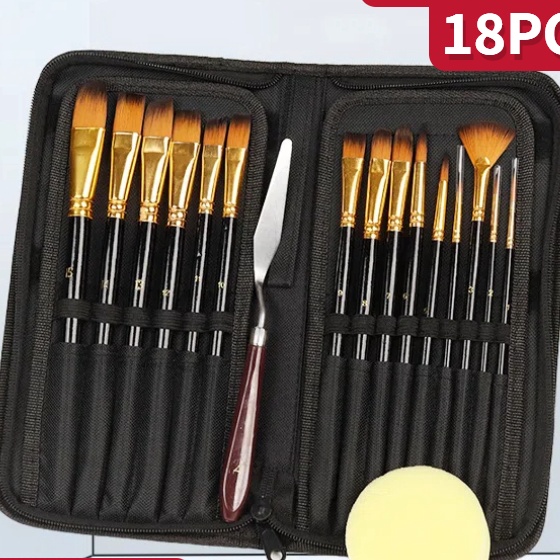 

Super LOOOOPY Art Brush Set Kuas Lukis BRS12 SET Kuas Alat Lukis Set Lengkap Mixing