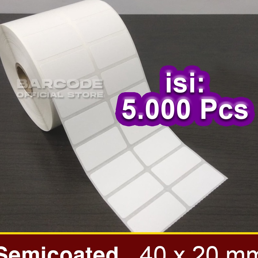 

Spesial Semicoated 4 x 2 mm 4x2mm 4x2 Label Printer Barcode 2 Isi