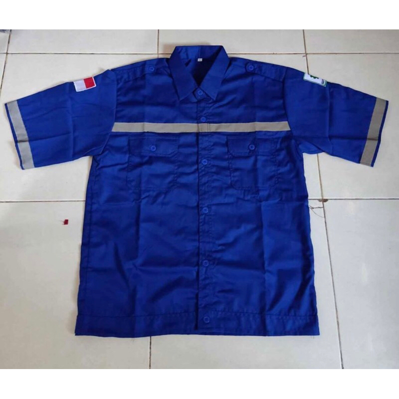 Baju safety K3 Lengan Pendek // Proyek / Baju wearpack