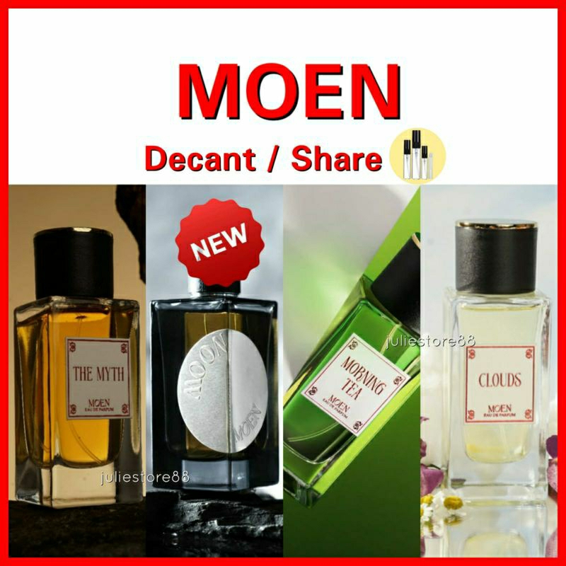 Decant / Share MOEN Eau De Parfum Moon Clouds Morning Tea Green Rose Salted Whisper The Myth Eminenc