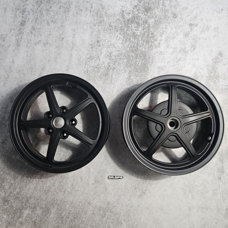 Velg SOCA R-AS Front & Rear Black Ring 12 Vespa Sprint Primavera S LX GTS