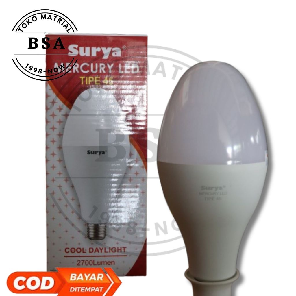 Lampu Jalan Surya Mercury LED Type 45 Lampu Mercury Jumbo Hemat Daya
