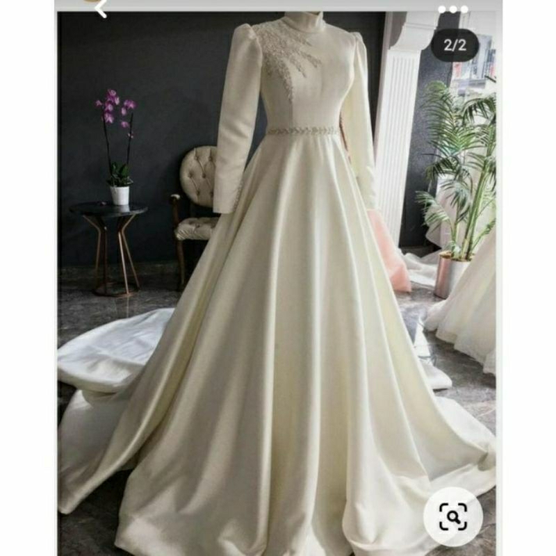 PRE ORDER_GAUN PENGANTIN_GAUN AKAD_BAHAN MAXMARA