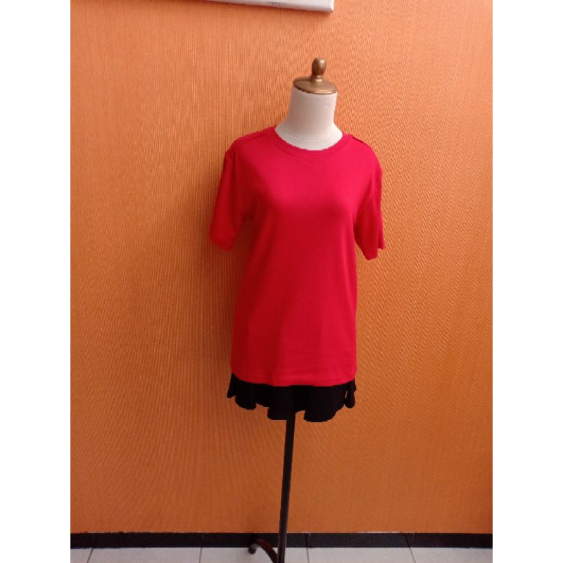 atasan kaos pria merah SOUL CONCEPT cowok M blouse L lengan pendek santai
