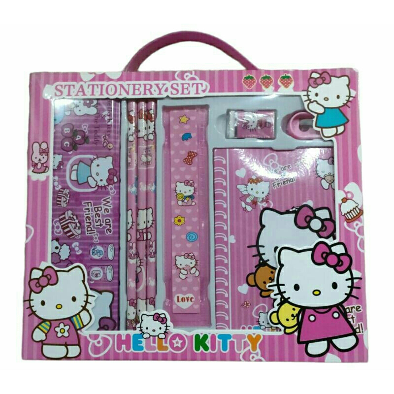

paket alat tulis study set stationary set karakter Hello Kitty