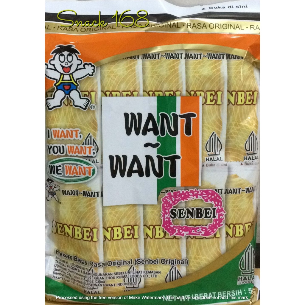 

Want Want Senbei Rice Cracker 56 gr Rasa Original