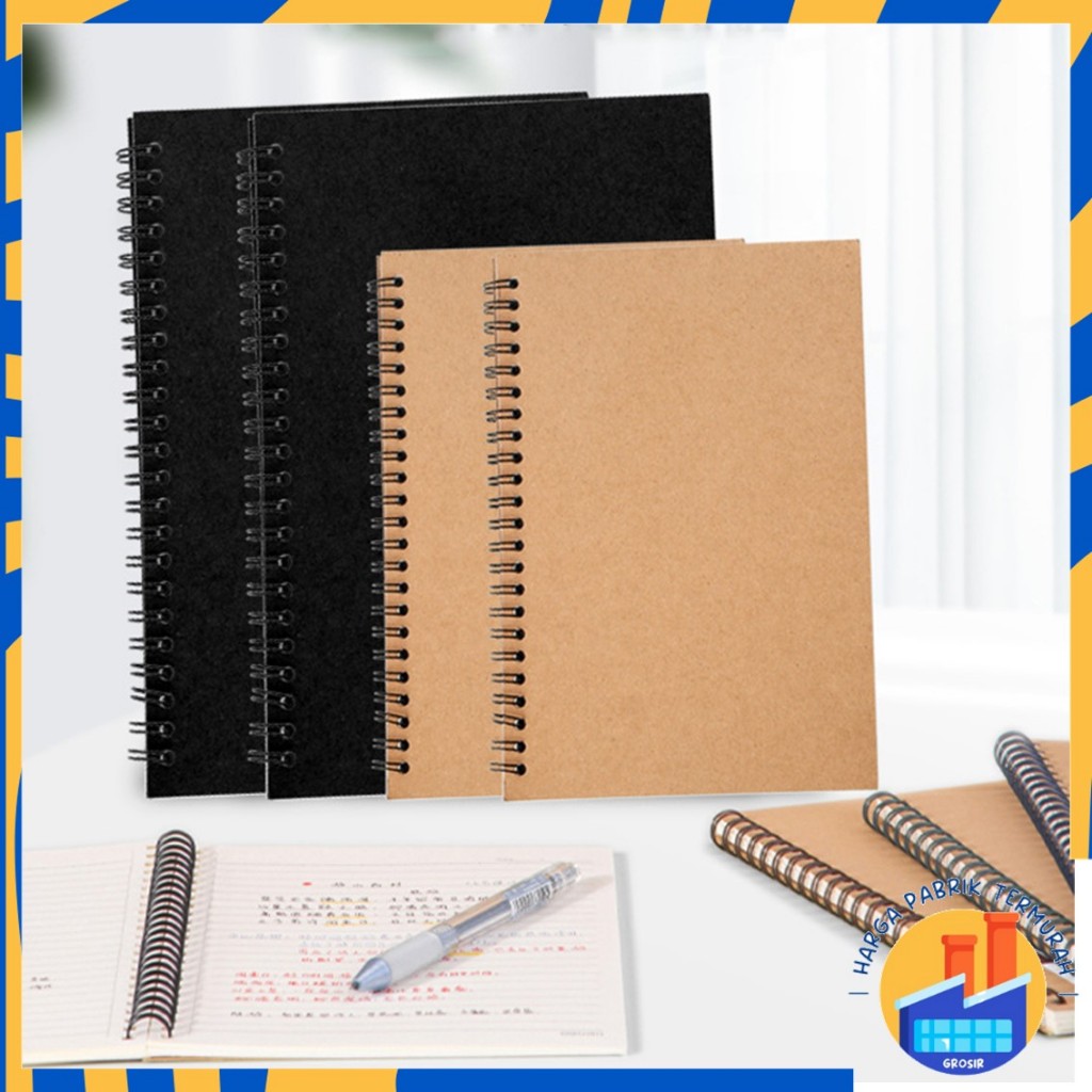 

HPT Buku Tulis Catatan Notebook Jurnal isi 50 Lembar Cover Transparan Blank Spiral Notebook Transparant