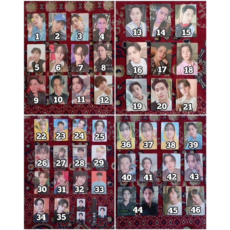 (PART 1) PC PHOTOCARD SEVENTEEN OFFICIAL SCOUPS MINGYU WONWOO JEONGHAN DK TA WHITE / MINGYU GAME BOI