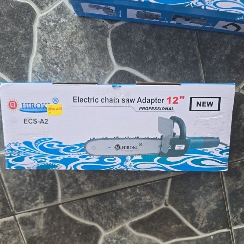 electric adaptor Chainsaw /Mini chain saw 12 inch Gergaji Potong Kayu Gerinda bitec Senso Gergaji Po