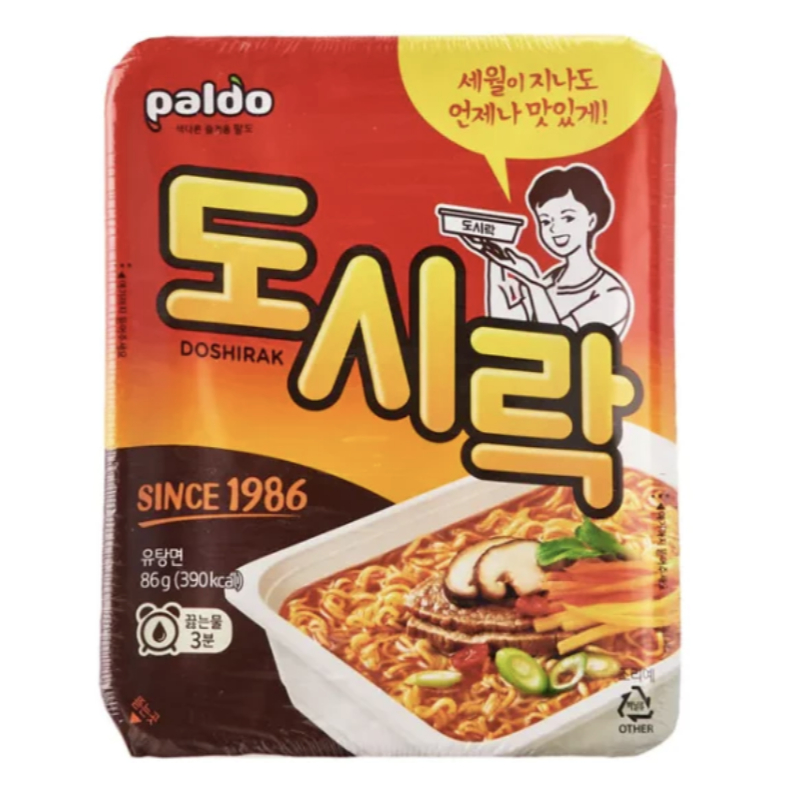 

Paldo Dosirak Korean Spicy Kimchi Cup Noodles 86g asli dr korea
