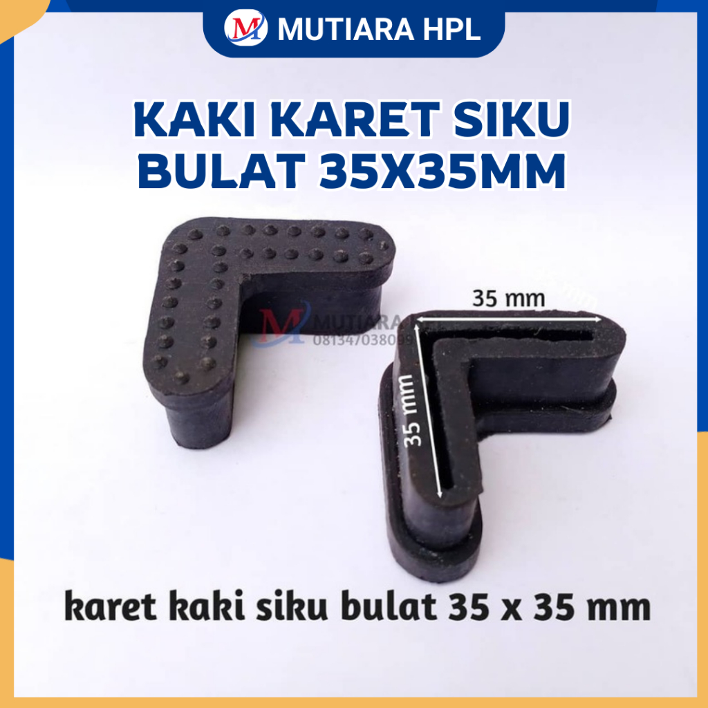 Kaki Karet Hollow Siku / Kaki Meja Kursi /Alas Karet siku meja