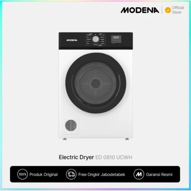 MODENA DRYER PENGERING PAKAIAN 8KG ED-0810UCWH