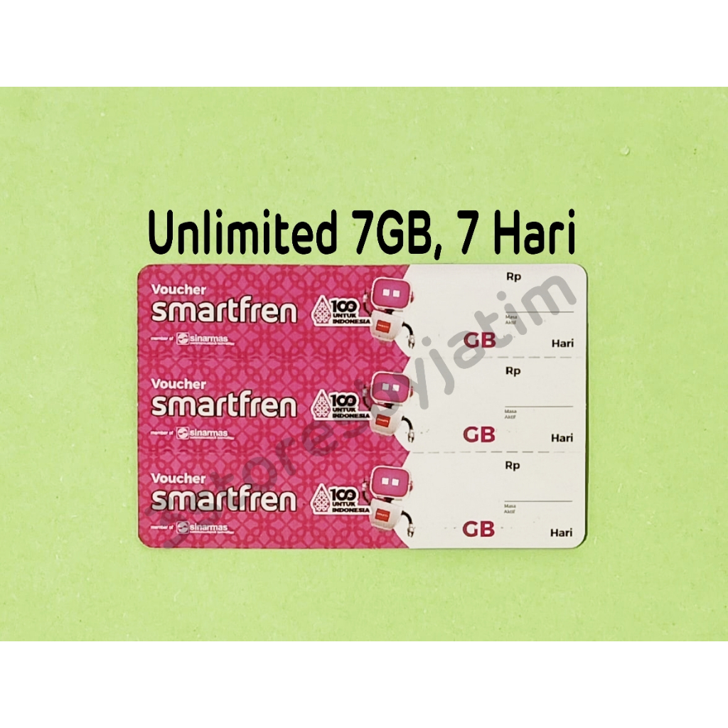 Voucher Kuota Data Smartfren Unlimited 7GB, 7 Hari