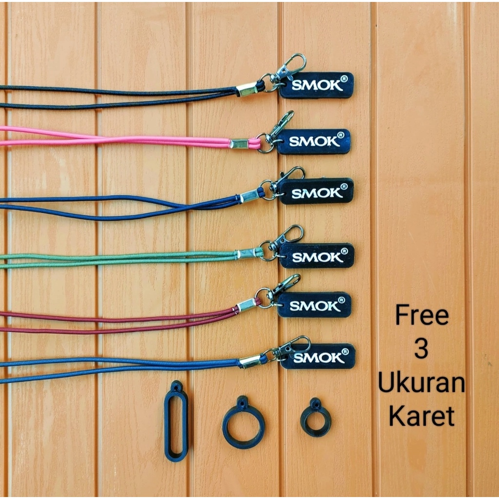 

Gratis Gift tali lanyard lanyard pods lanyard gantungan pods tali free karet 3pcs kalung pria smohk
