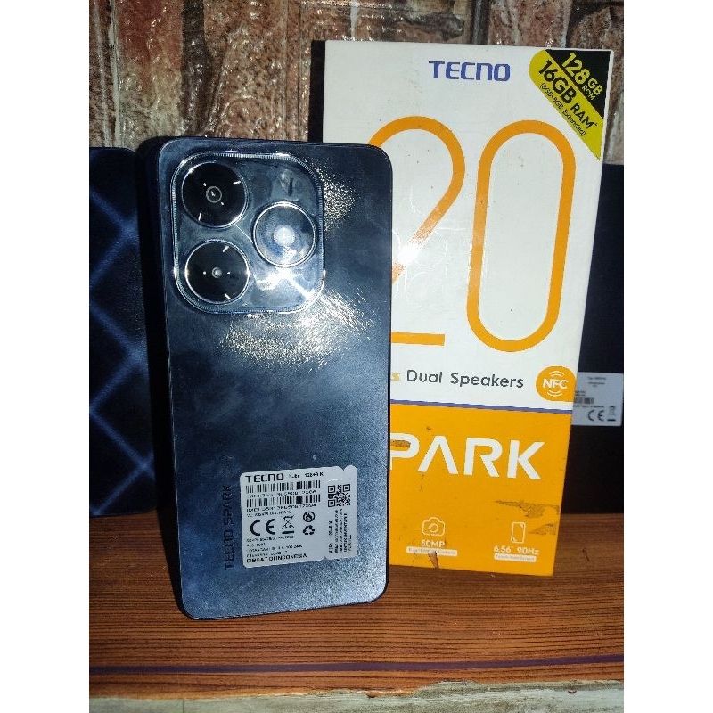 Tecno Spark 20 NFC 8/128 GB fulset nominus mulus second garansi