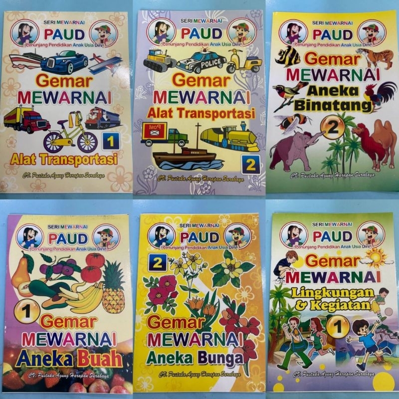 Buku Mewarnai Anak Paud dan Contohnya Ukuran Besar