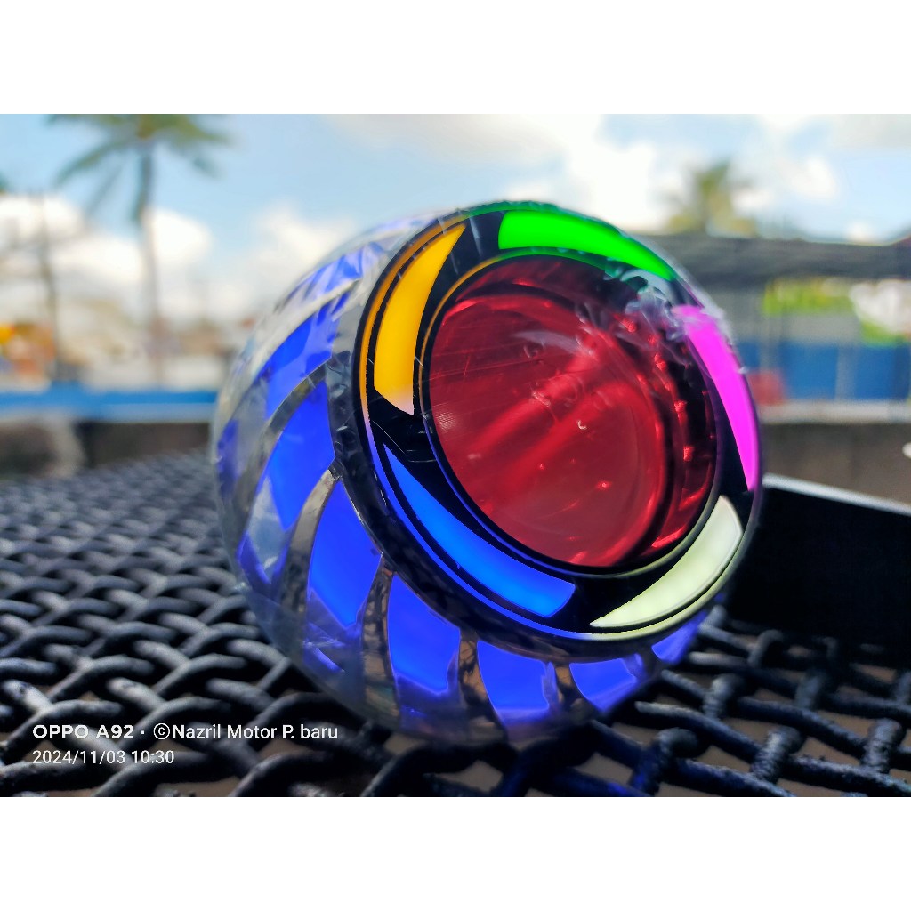 Lampu Utama Projie Bulat 3.5 Inch Lampu Depan LED 3 Mode Tembak Putih AEDE Running dan Standby