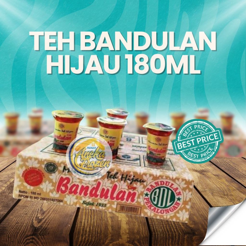 

Teh Bandulan gelas - bandulan teh hijau 180ML - teh bandulan dus1 Dus Isi 24