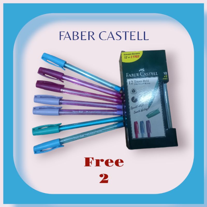 

PEN FABER CASTELL TINTA HITAM Tripen Bold free 2 /12+2