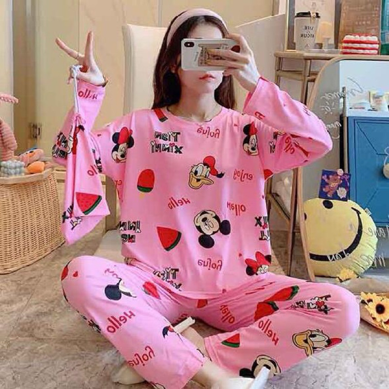 Baju Tidur Pikachu FREE Tas Kecil