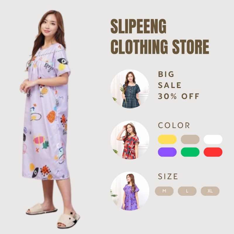 daster rayon premium wanita cewek cewe ibu ibu remaja busui polos zigzag macan tutul lucu elegan kan