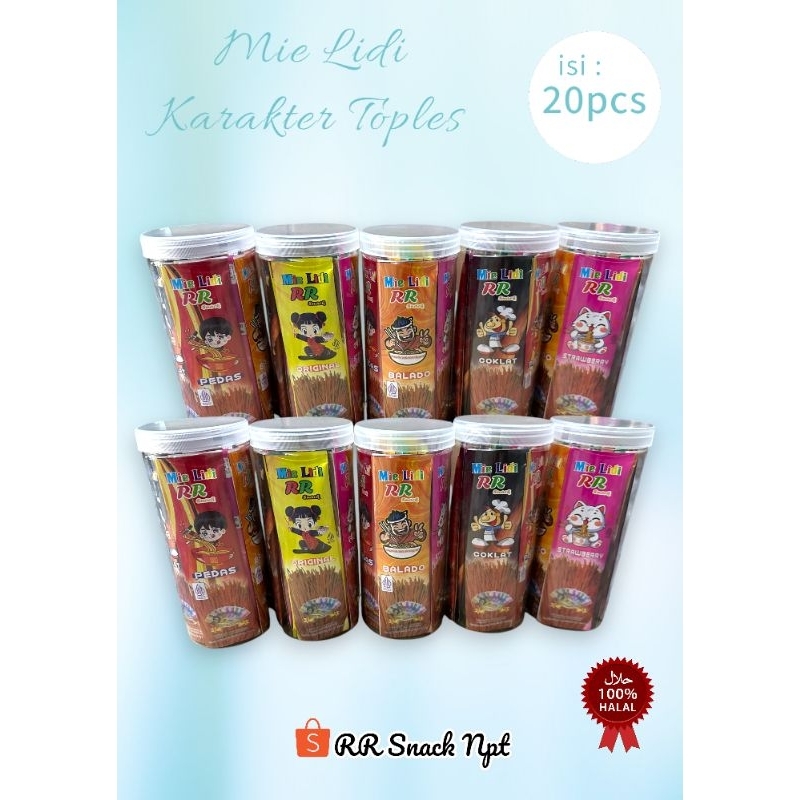 

MIE LIDI KARAKTER TOPLES RR SNACK ISI 20 PCS