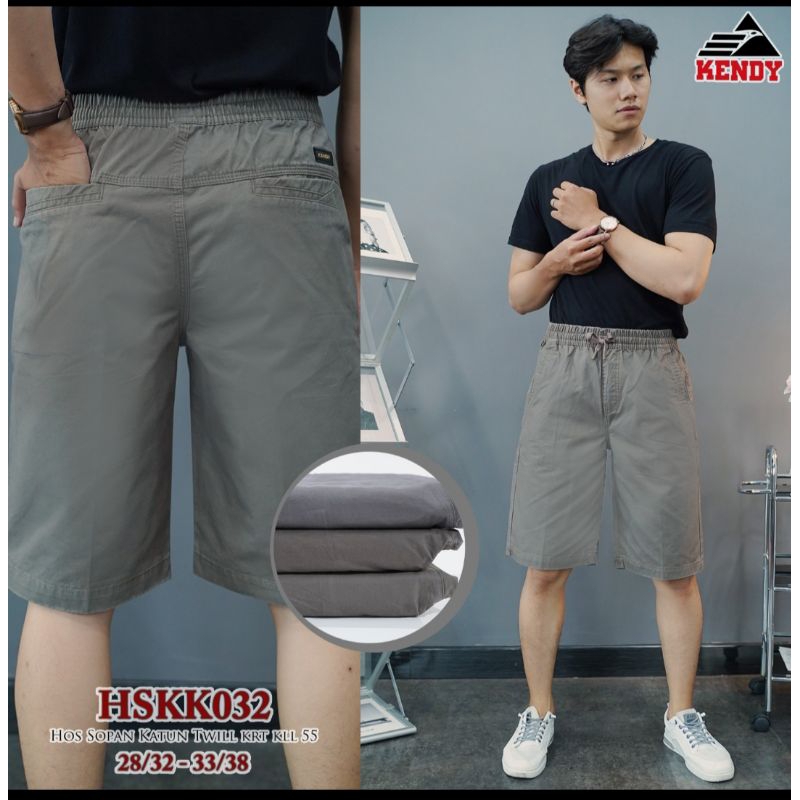 CELANA KENDY PENDEK PRIA PINGGANG KARET ORIGINAL PREMIUM | CELANA KENDY PENDEK