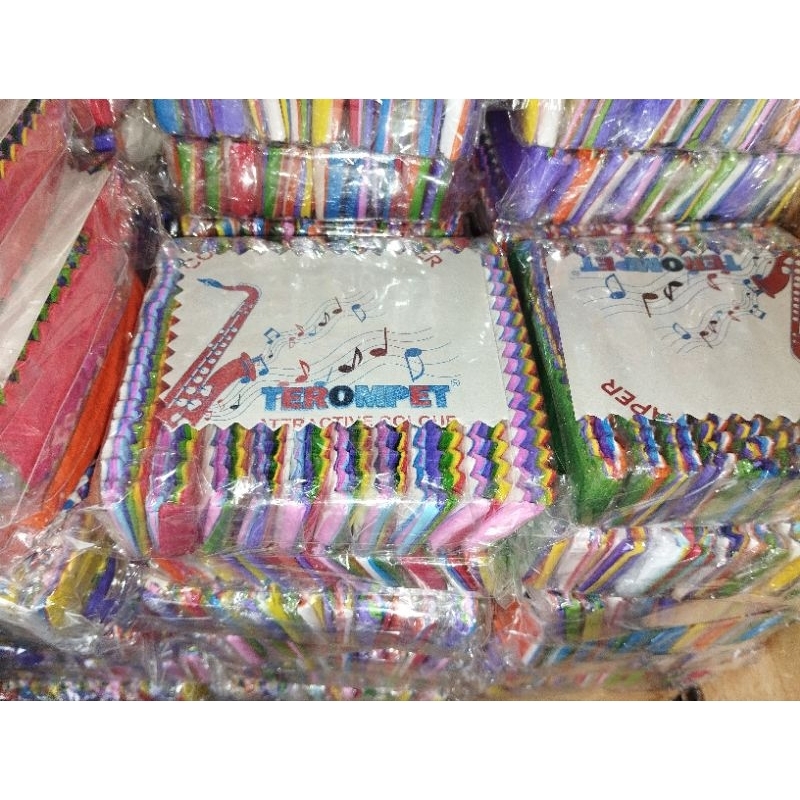 kertas krep potong dekorasi/kertas klobot warna warni/ kertas hiasan