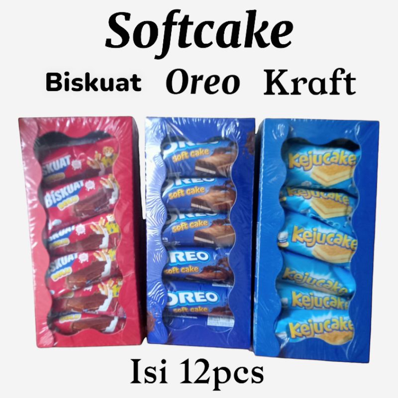 

OREO SOFTCAKE/BISKUAT BOLU/KEJU CAKE isi 12 pcs Bolu coklat keju kekinian