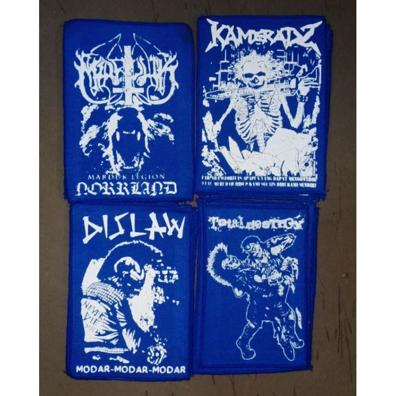 EMBLEM PUNK warna / EMBLEM KECIL / EMBLEM METAL / EMBLEM BLACKMETAL ( harga untuk 1pcs / lembar embl