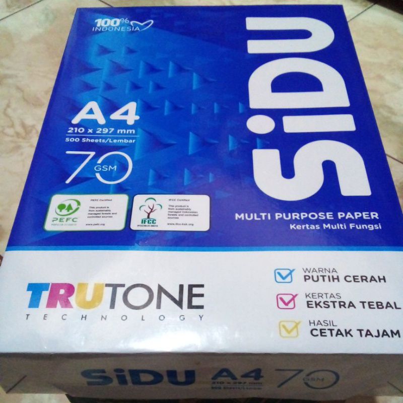 

Kertas HVS A4 70 GSM SIDU