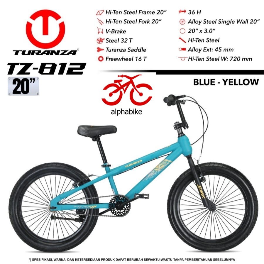 SEPEDA BMX 20 TURANZA BMX 812 BAN 3.0 SEPEDA ANAK TZ-812
