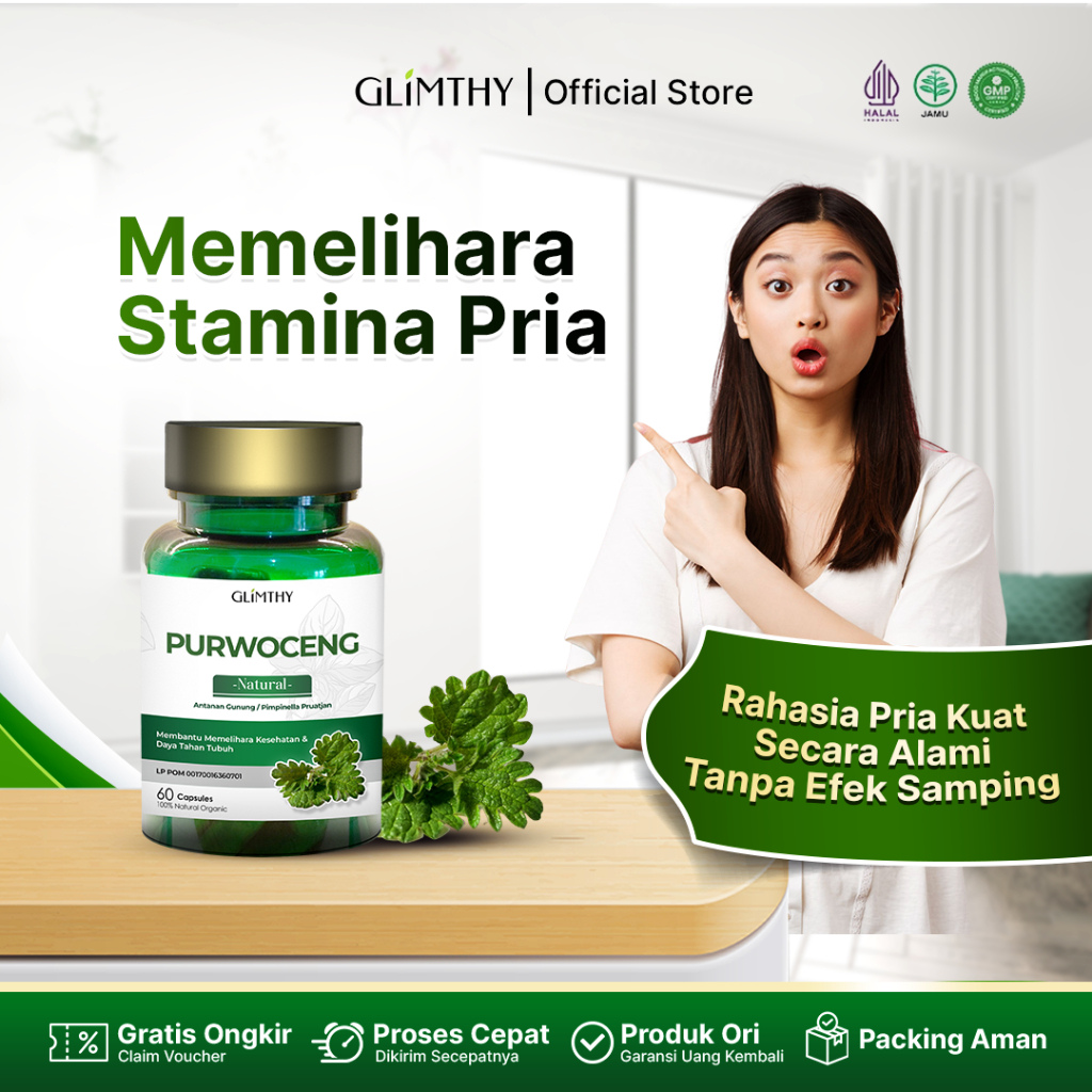 Glimthy Natural Kapsul Purwoceng - Testosteron Booster