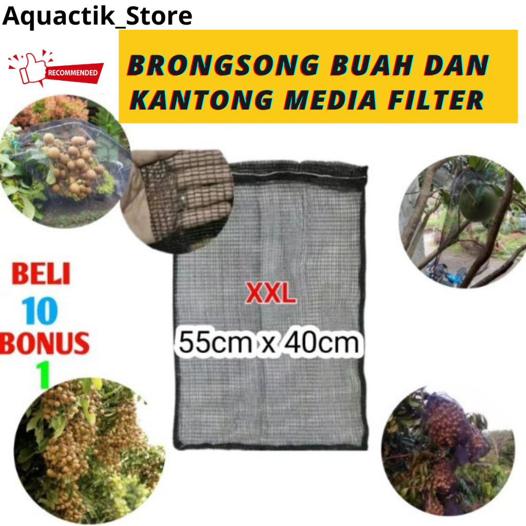 Pembungku Buah dipohon Brongsong Blongsong jaring sarung buah anggur klengkeng jambu air