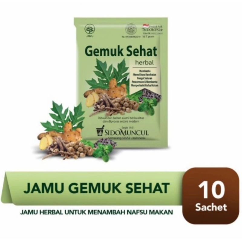 gemuk sehat sido muncul isi 10 saset