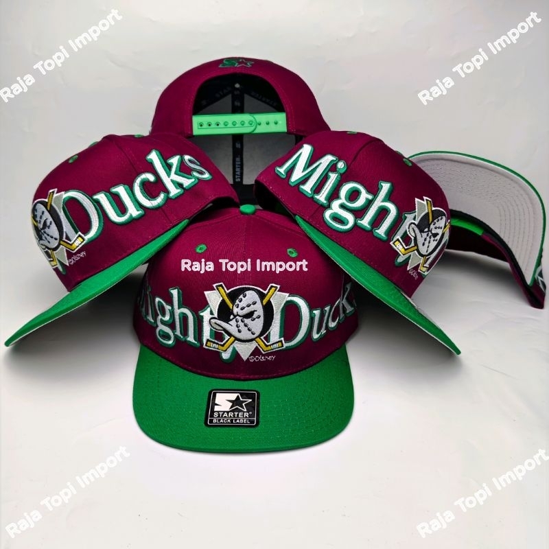 TOPI SNAPBACK MIGHTY DUCKS PREMIUM IMPORT - TOPI SNAPBACK VINTAGE NHL DUCKS ANAHEIM