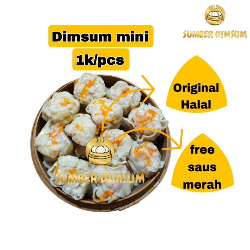 

Dimsum Seribu Hemat 1pack isi 80 premium dimsum mini HALAL sudah termasuk saos