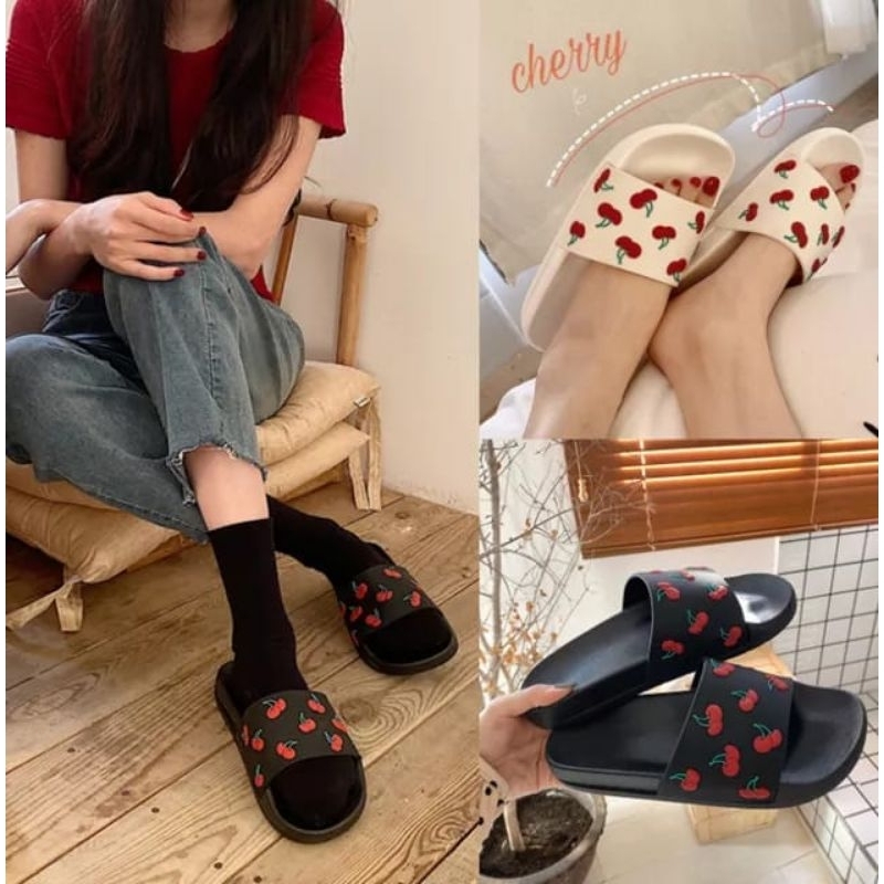 sandal slop karet wanita kekinian