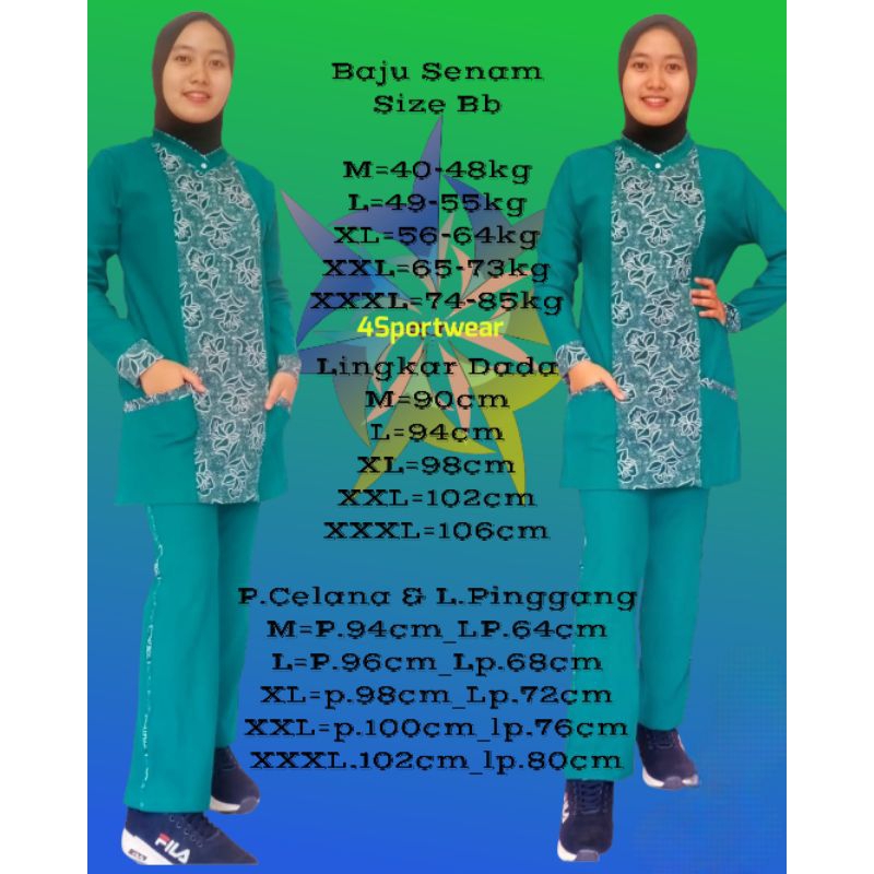 Seragam Senam PKK Olahraga wanita