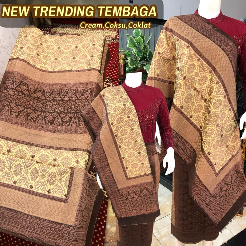 Classic Elegant Songket Tembaga ORI {warna Alam} SUPER SPESIAL EXCLUSIVE / Songket tenun palembang a